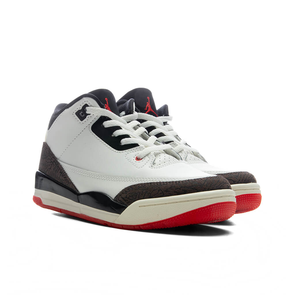 Air Jordan 3 Retro OG 'World's Best Dad' (PS) - Sail/Black/University Red/Pale Ivory